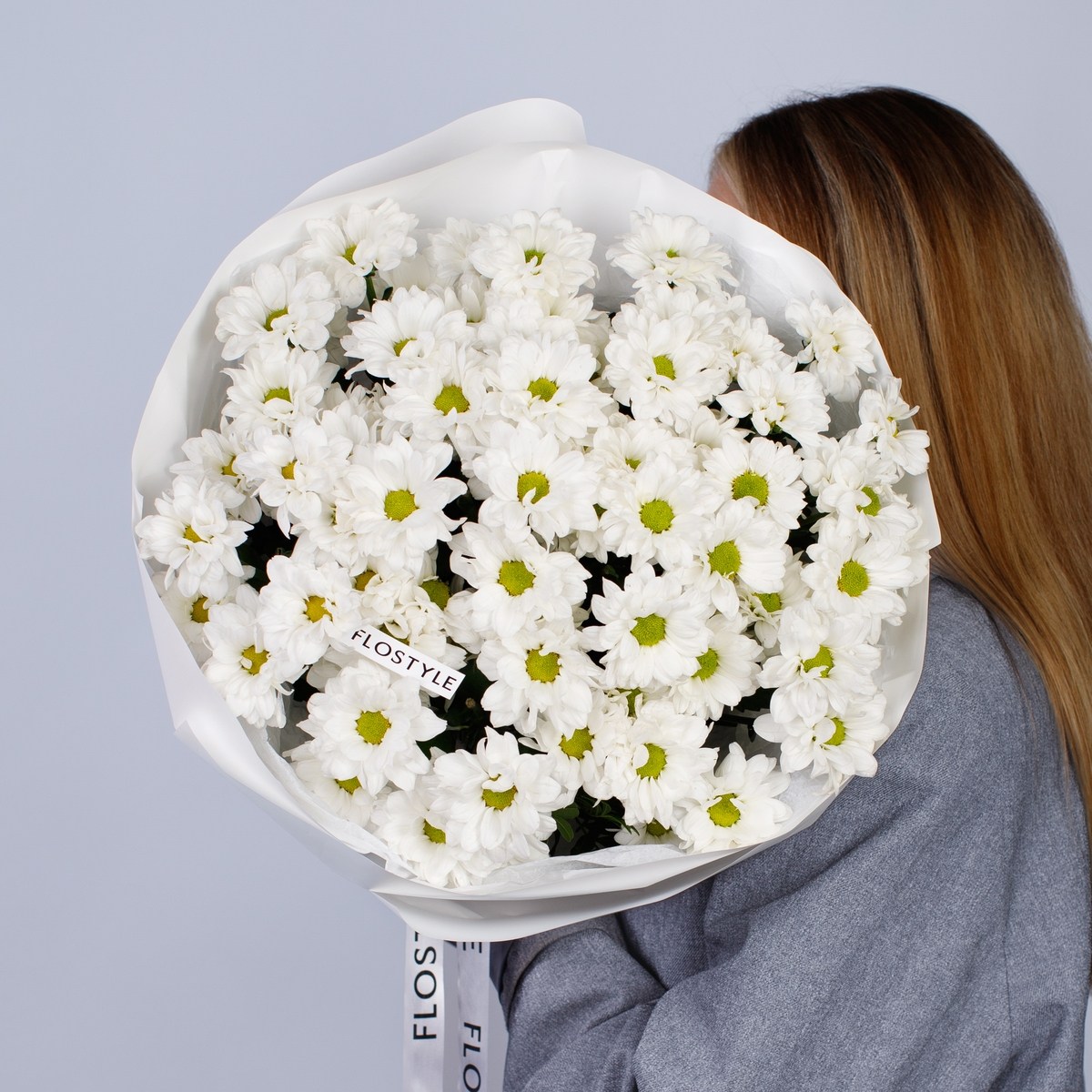 Монобукет из хризантем ромашка